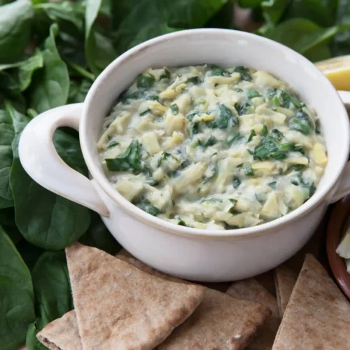 Spinach Artichoke served in dogs bowel